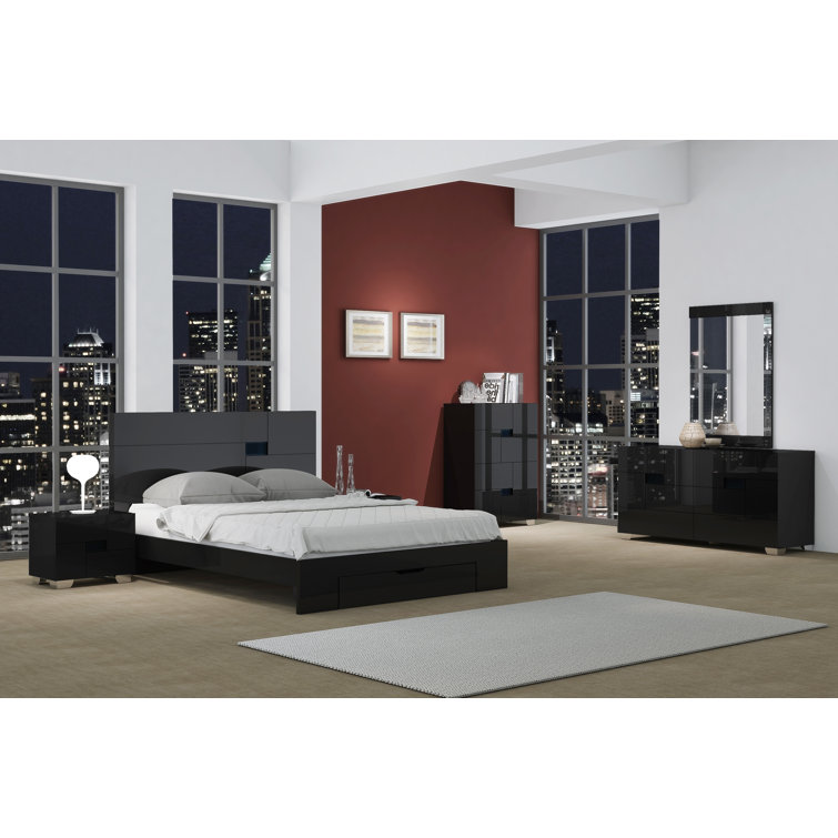 Orren Ellis Hailee Platform Solid Wood 4 Piece Bedroom Set & Reviews Wayfair